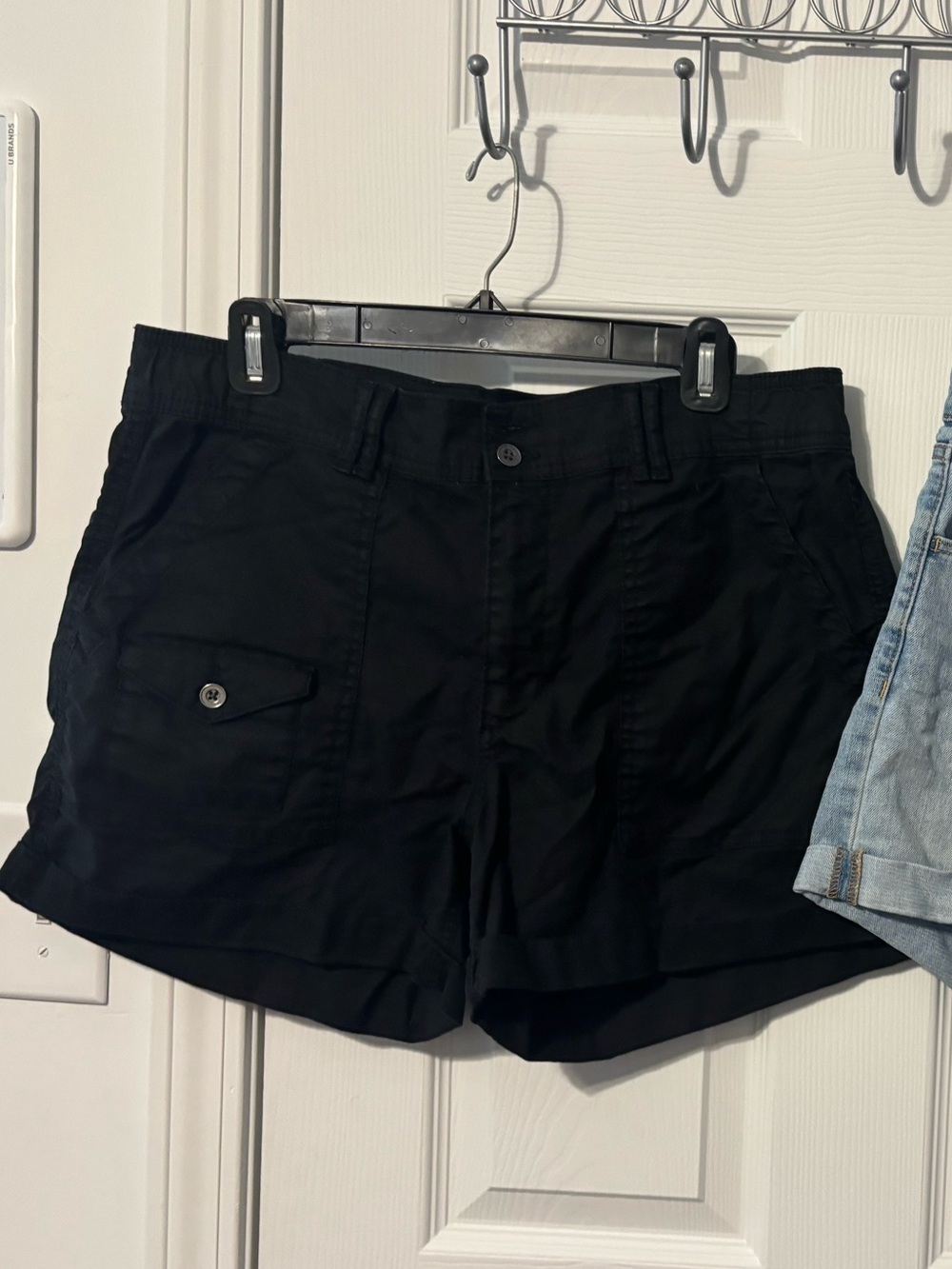Women’s Black Casual Utility Shorts